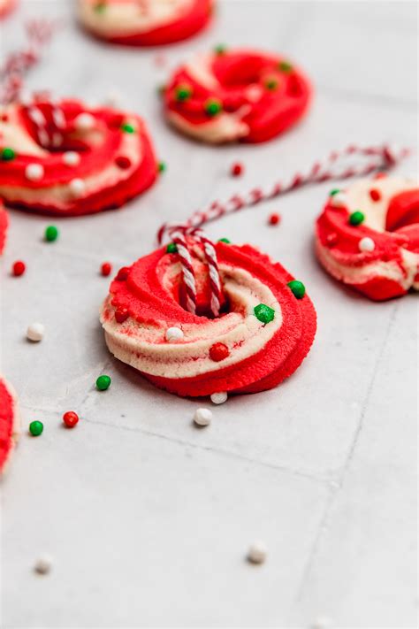 Christmas Wreath Cookies Piped Butter Cookies Cravings Journal