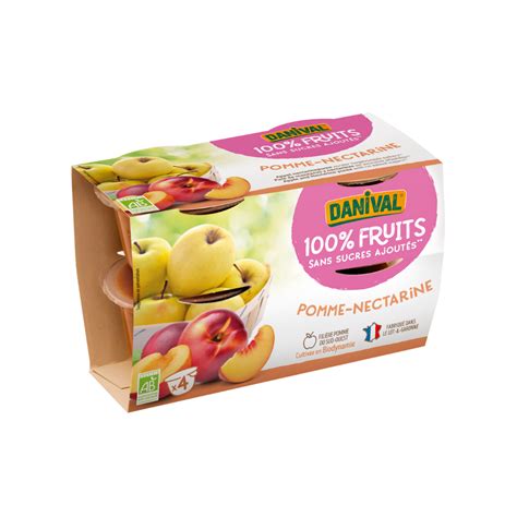 Purée 100 Fruits Pomme Nectarine Origine 100 France BIO 4x100g