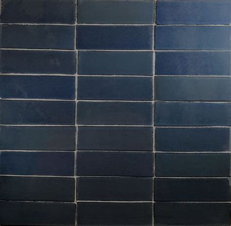 Blue Stacked Subway Tiles Handcrafted Tile Artisan Tiles Handmade