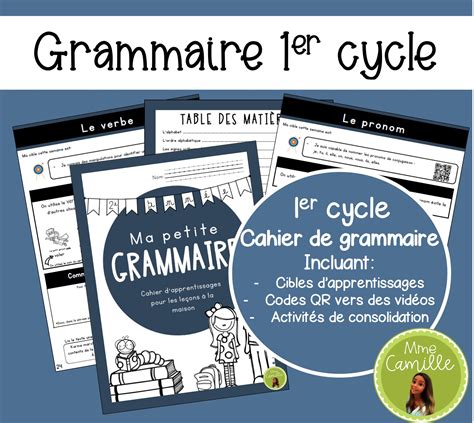 Grammaire 1er Cycle