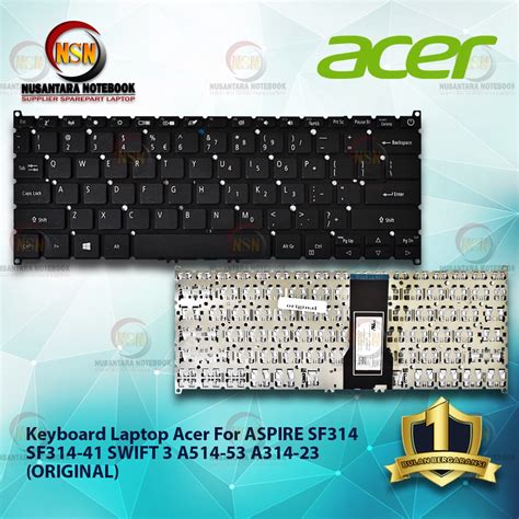 Jual Keyboard Laptop Acer ASPIRE SF314 SF314 41 SWIFT 3 A514 53