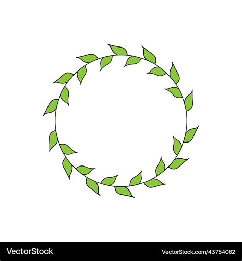 Hand Drawn Vintage Decorative Laurel Wreath Vector Image