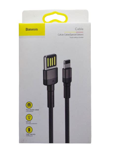 ᐉ Кабель Baseus Cafule Special Edition Cable Usb To Lightning 2 4 A 1 м Black Grey Calklf Gg1