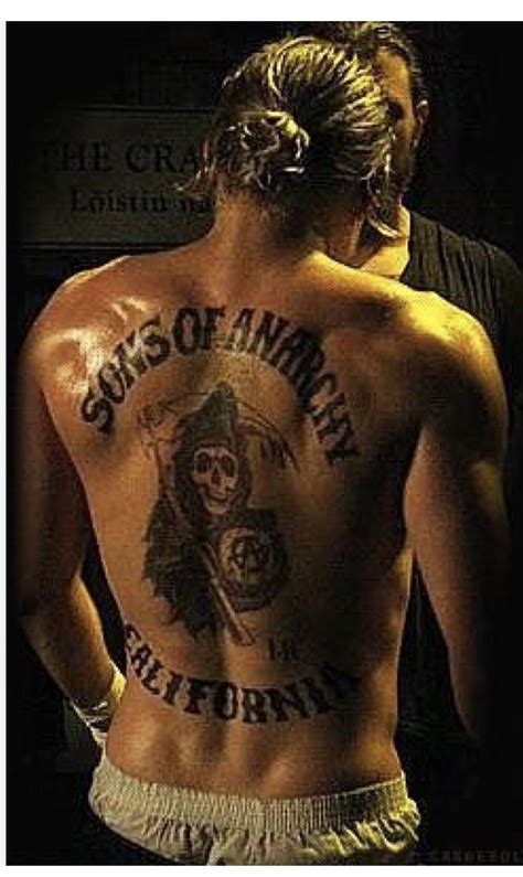 Charlie Hunnam Sons Of Anarchy Back Tattoo