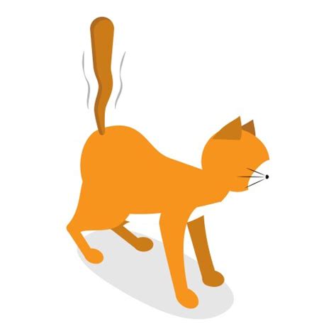 Cute cat walking cartoon flat Royalty Free Vector Image