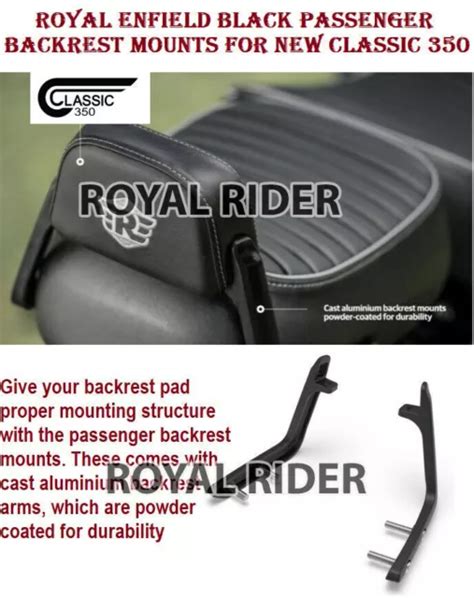 Supports De Dossier Passager Royal Enfield Noirs Pour Nouveau Classic