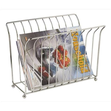 Home Basics Free Standing Magazine Rack Chrome