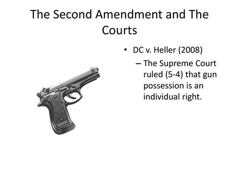 The Second Amendment The Right To Bear Arms Ppt Download