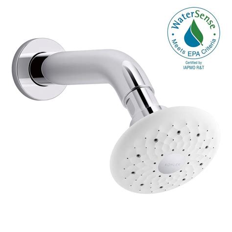 Grohe Grandera 3 Spray 5 1 4 In Wall Mount Showerhead In Starlight Chrome 26035000 The Home Depot