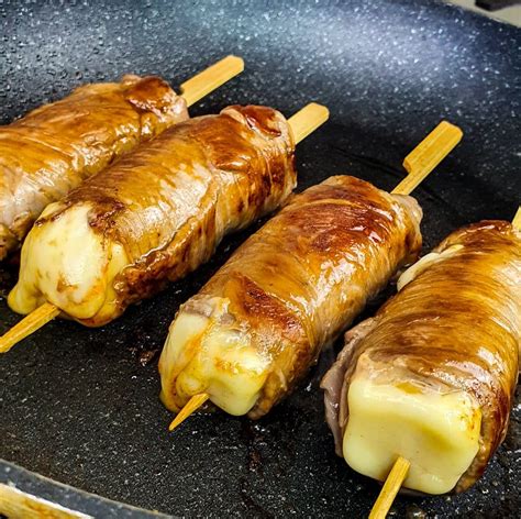 Yakitori brochettes de bœuf au fromage express