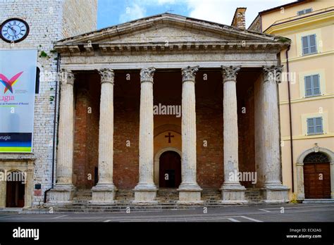 Minerva Temple Assisi Italy Tuscany Umbria It Eu Europe Stock Photo Alamy