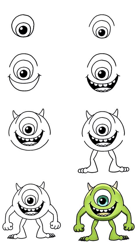 How To Draw Mike Wazowski - JORZ ART