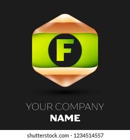 Realistic Green Letter F Logo Symbol Stock Vector (Royalty Free ...