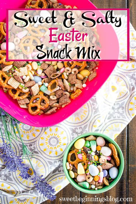 Sweet Salty Easter Snack Mix Sweet Beginnings Blog