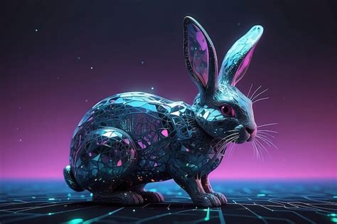 Magical Minimalist Rabbit Generative AI Premium AI Generated Image