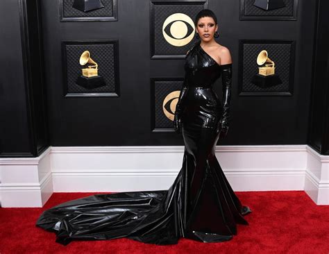 Doja Cat Rocks Black Latex On The Grammys 2023 Red Carpet