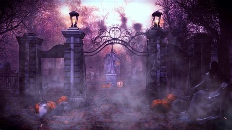 Haunted Cemetery Halloween Ambience Haunted House Spooky Sounds