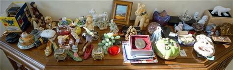 Lot Group Of Porcelain Metal Glass And Ceramic Cabinet Articles