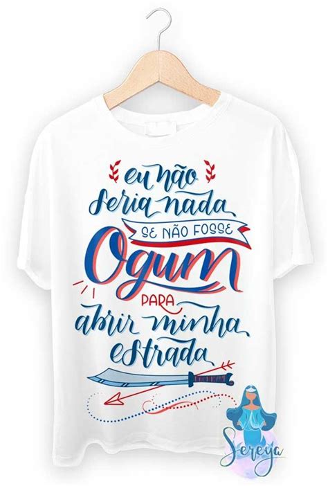 Comprar Camiseta Lettering De Ogum Sereya Camisetas De Umbanda