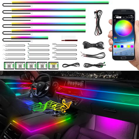 AUTOXBERT Dreamcolor Acrylic Interior Car Lights 18 In 1 Car Ambient