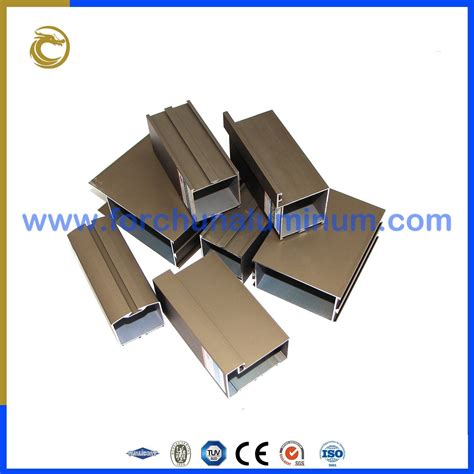 Champagne Shop Front Doors Aluminum Extrusion Profiles Pivot Doors