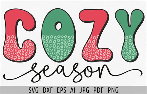 Cozy Season Svg Retro Xmas Cosy Vibes Graphic By Julias Digital