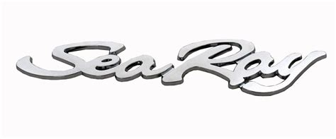 1pc Sea Ray Searay Script Chrome Emblem Badge Boat Logo 12 34 New Ebay