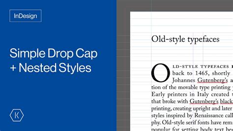 Indesign Drop Cap And Initial Cap Styles Tutorial Youtube