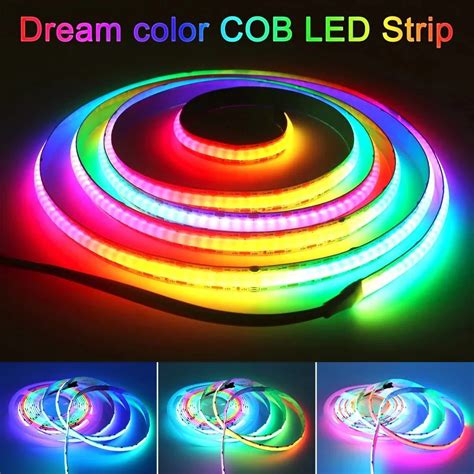 V V Rgb Addressable Cob Led Strip Full Dream Color Rgbic Led Strip