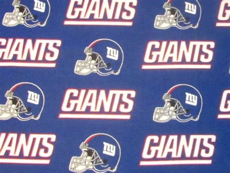 X New York Giants Football Nfl Team Helmets On Licensed Cotton