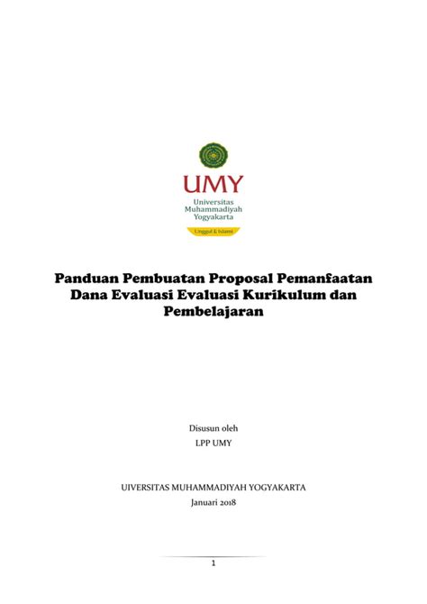 Panduan Proposal Pengajuan Dana Evaluasi Kurikulum Dan Pembelajaran Pdf