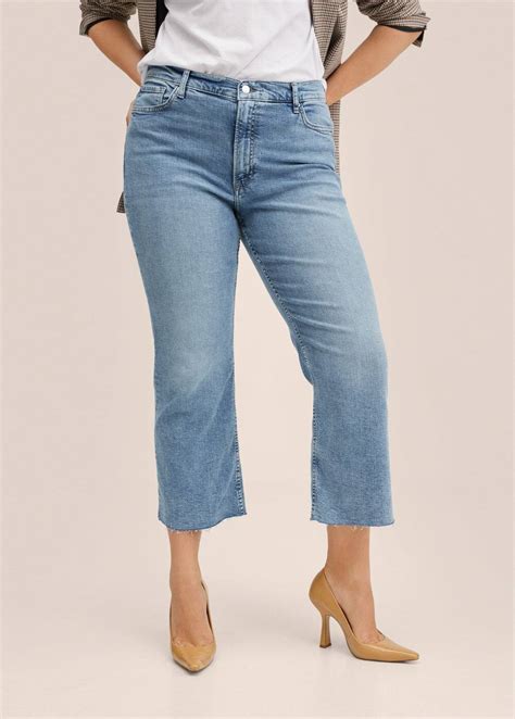 Crop Flared Jeans Dames Mango Nederland