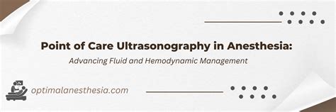 Point Of Care Ultrasonography In Anesthesia Advancing Fluid And