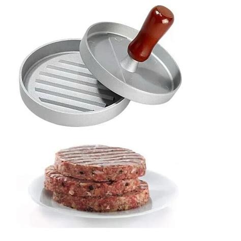 Non Stick Aluminum Hamburger Press Meat Patty Mold Burger Press Maker