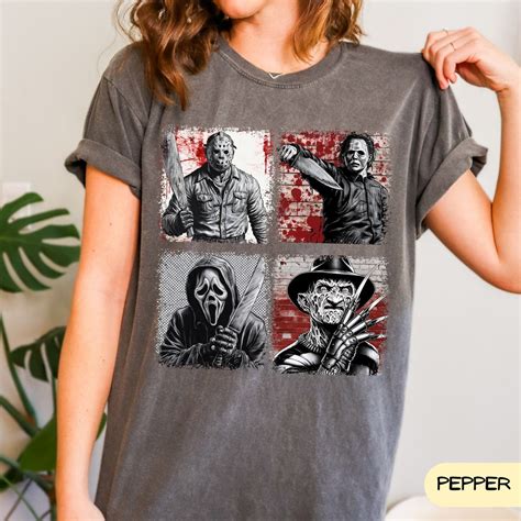 Comfort Colors Horror Movie Character Shirt Horror Shirt Scary Shirt