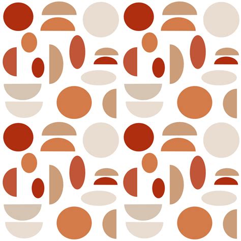 Cute Modern Terracotta Abstract Seamless Vector Pattern Background