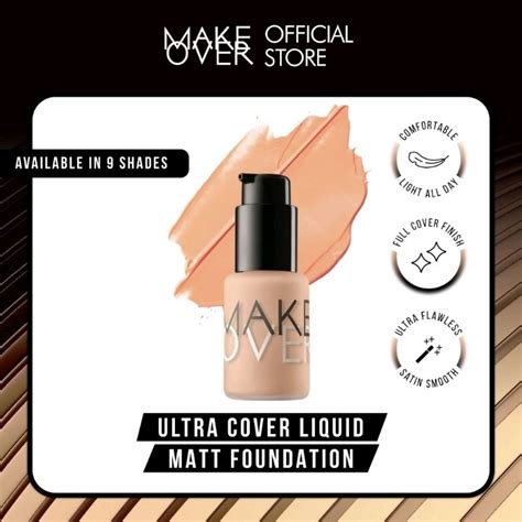 Jual Make Over Ultra Cover Liquid Matte Foundation Shopee Indonesia