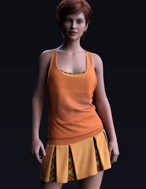 Dforce Tank Top Outfit For Genesis 8 And 8 1 Females Render State