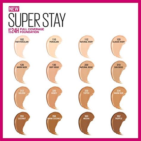 Maybelline Super Stay Full Coverage Liquid Foundation Makeup, Warm ...