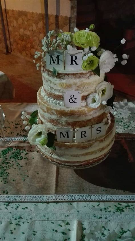 Naked Cake Mr Mrs Promessa Matrimonio Torte Mr Mrs