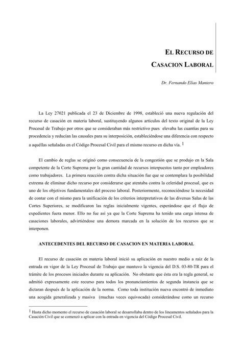 PDF EL RECURSO DE CASACION LABORAL DOKUMEN TIPS