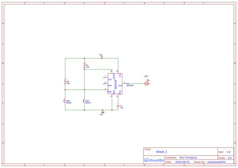 555 timer bistable mode - EasyEDA open source hardware lab