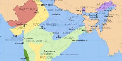 Indian plateau map - Plateaus in India map (Southern Asia - Asia)