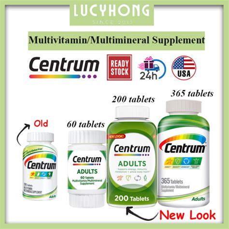 Centrum Adults Multivitamin Multimineral Supplement With Antioxidants Zinc And B Vitamins 30 60