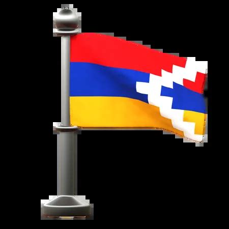 Artsakh Flag Flag 3D Icon download in PNG, OBJ or Blend format