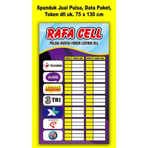 Jual Spanduk Banner Jual Pulsa Paket Data Token Murah Dan Bg Shopee