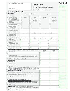 Ausfüllbar Online Anlage SO 2004 steuerportal mvde Fax Email Drucken