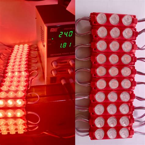 Jual Lampu Led Modul Strip 3 Mata Besar 3 Watt 24 Volt Warna Merah