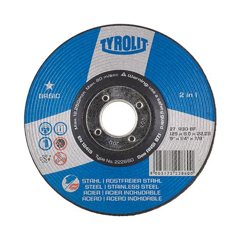 Slitting Disc 125mm X 1mm X 2223 A30 Bf Basic Tyrolit Brit Direct