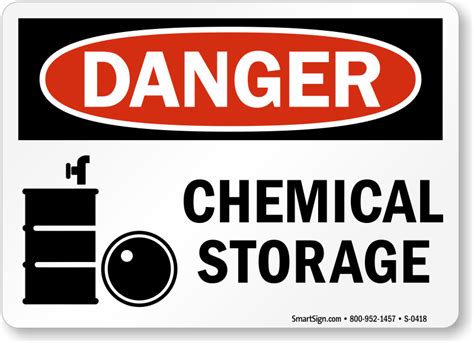 Printable Chemical Storage Signs - Printable Coloring Pages